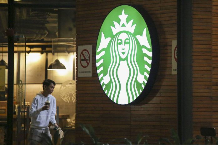 A Starbucks store logo seen in Kuala Lumpur